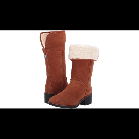 COACH Turn lock Faux Shearling Boot. NWOB SZ 6 1/2 - Picture 2 of 8